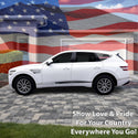 American Flag Quarter Window Decal for Genesis GV80 SUV 2021-2026 – Precut Matte Black Vinyl
