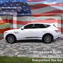 American Flag Quarter Window Decal for Genesis GV80 SUV 2021-2026 – Precut Matte Black Vinyl