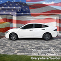American Flag Quarter Window Decal for Nissan Sentra 2026+ – Precut Matte Black Vinyl