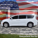 American Flag Quarter Window Decal for Chrysler Pacifica 2017-2026 – Precut Matte Black Vinyl