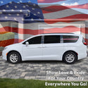 American Flag Quarter Window Decal for Chrysler Pacifica 2017-2026 – Precut Matte Black Vinyl
