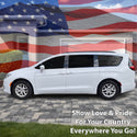American Flag Quarter Window Decal for Chrysler Pacifica 2017-2026 – Precut Matte Black Vinyl