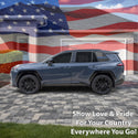 American Flag Quarter Window Decal for Toyota RAV4 2026-2027 – Precut Matte Black Vinyl