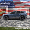 American Flag Quarter Window Decal for Toyota RAV4 2026-2027 – Precut Matte Black Vinyl