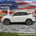 American Flag Quarter Window Decal for Acura RDX 2019-2026 – Precut Matte Black Vinyl