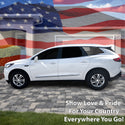 Fits Buick Enclave 2018-2024 Quarter Window American Flag Vinyl Decal Stickers - Matte Black