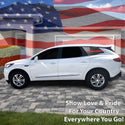 Fits Buick Enclave 2018-2024 Quarter Window American Flag Vinyl Decal Stickers - Matte Black