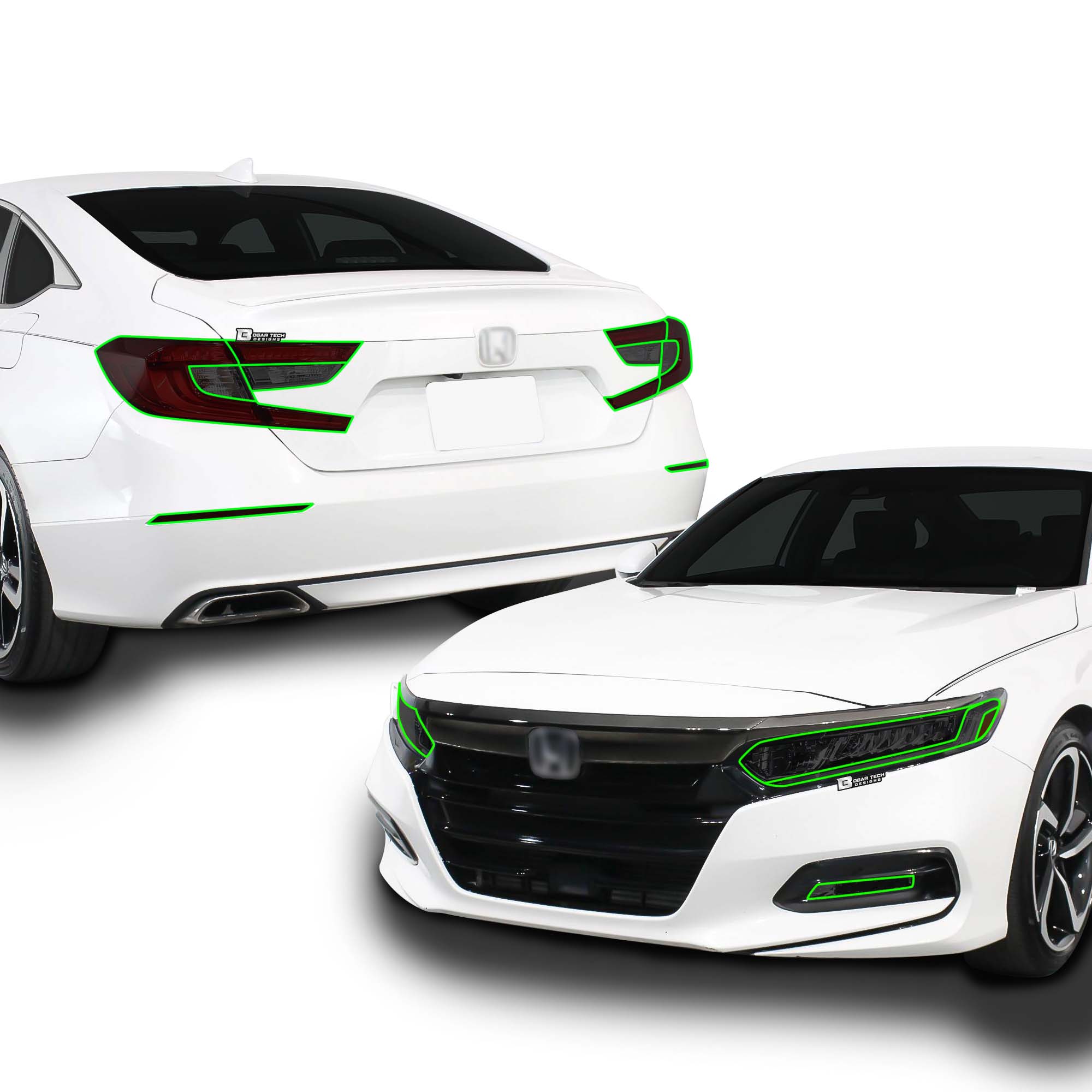 Precut Complete Head Light Tail Light Tint Film Kit Fits Honda Accord 2018 - 2022 - Bogar Tech Designs