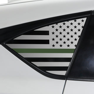 Buy thin-green-line Quarter Window American Flag Vinyl Decal Stickers Fits Acura RDX 2019-2024