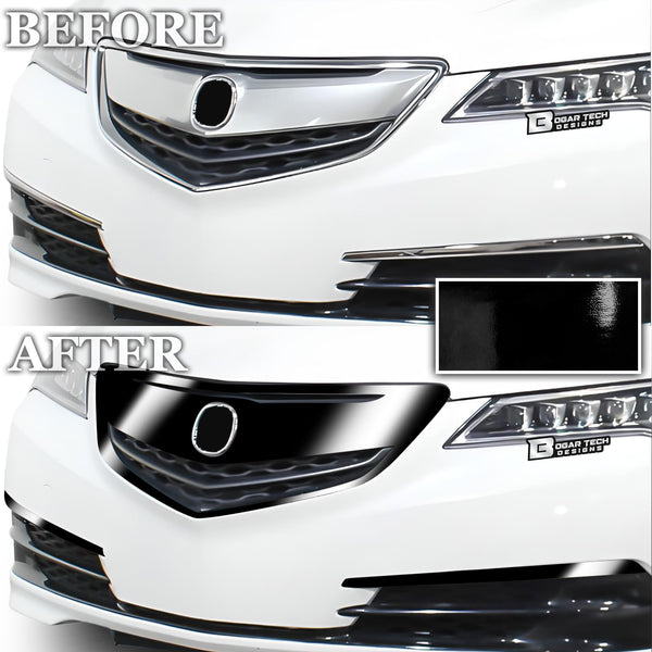 Vinyl Chrome Delete Side Window Front Bumper Rear Wheel Rim Trim Blackout Decal Stickers Overlay Film Fits Acura TLX