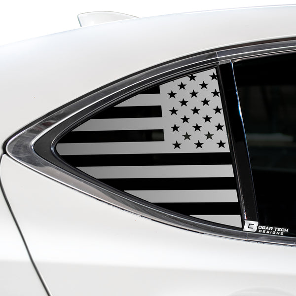 Quarter Window American Flag Vinyl Decal Stickers Fits Acura TLX 2015-2020