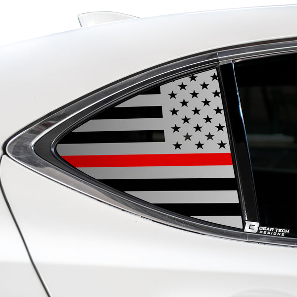 Quarter Window American Flag Vinyl Decal Stickers Fits Acura TLX 2015-2020