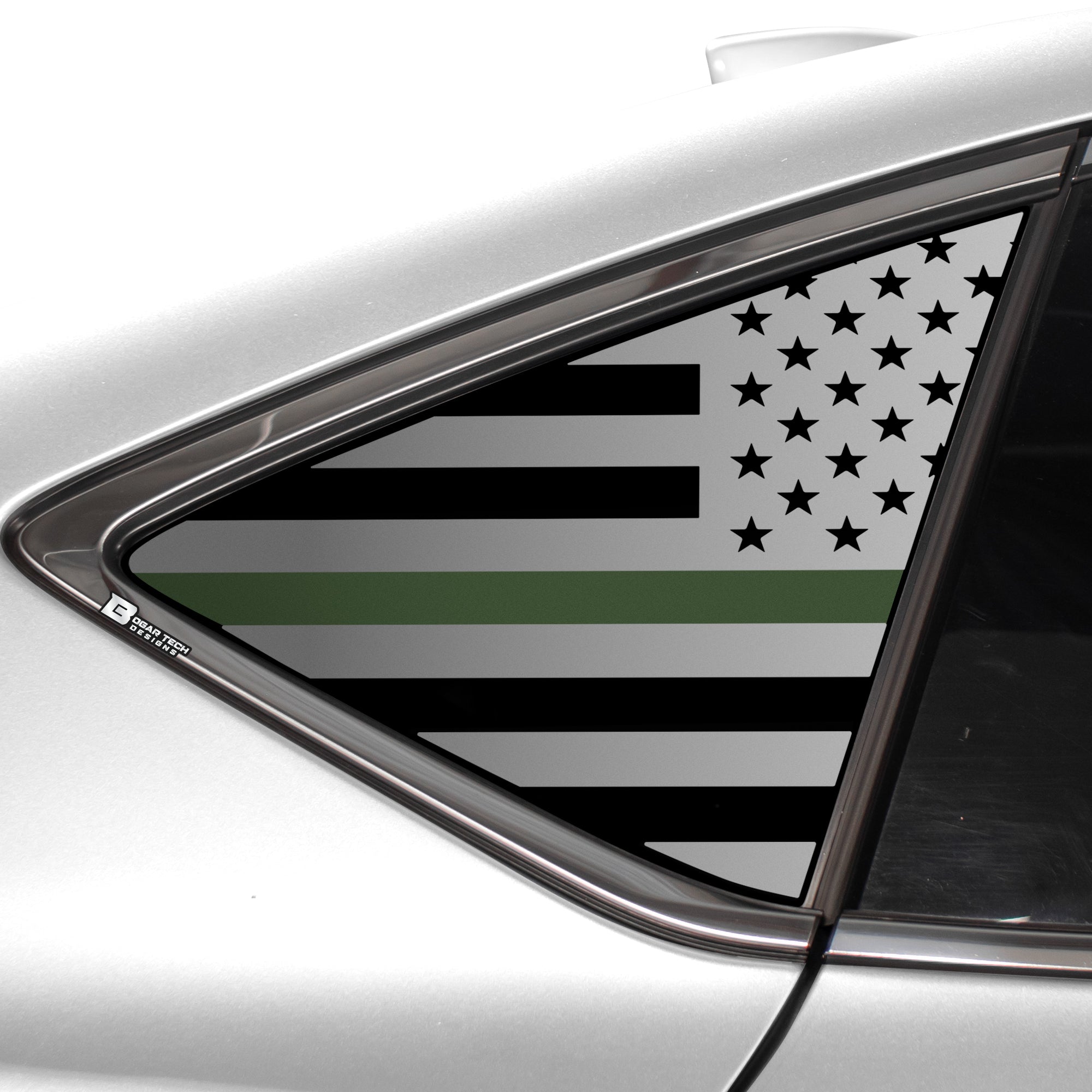 Quarter Window American Flag Vinyl Decal Stickers Fits Acura TLX 2021 - 2025 - Bogar Tech Designs