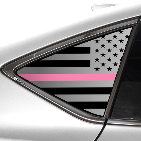 Quarter Window American Flag Vinyl Decal Stickers Fits Acura TLX 2021-2024