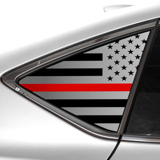 Buy thin-red-line Quarter Window American Flag Vinyl Decal Stickers Fits Acura TLX 2021-2024