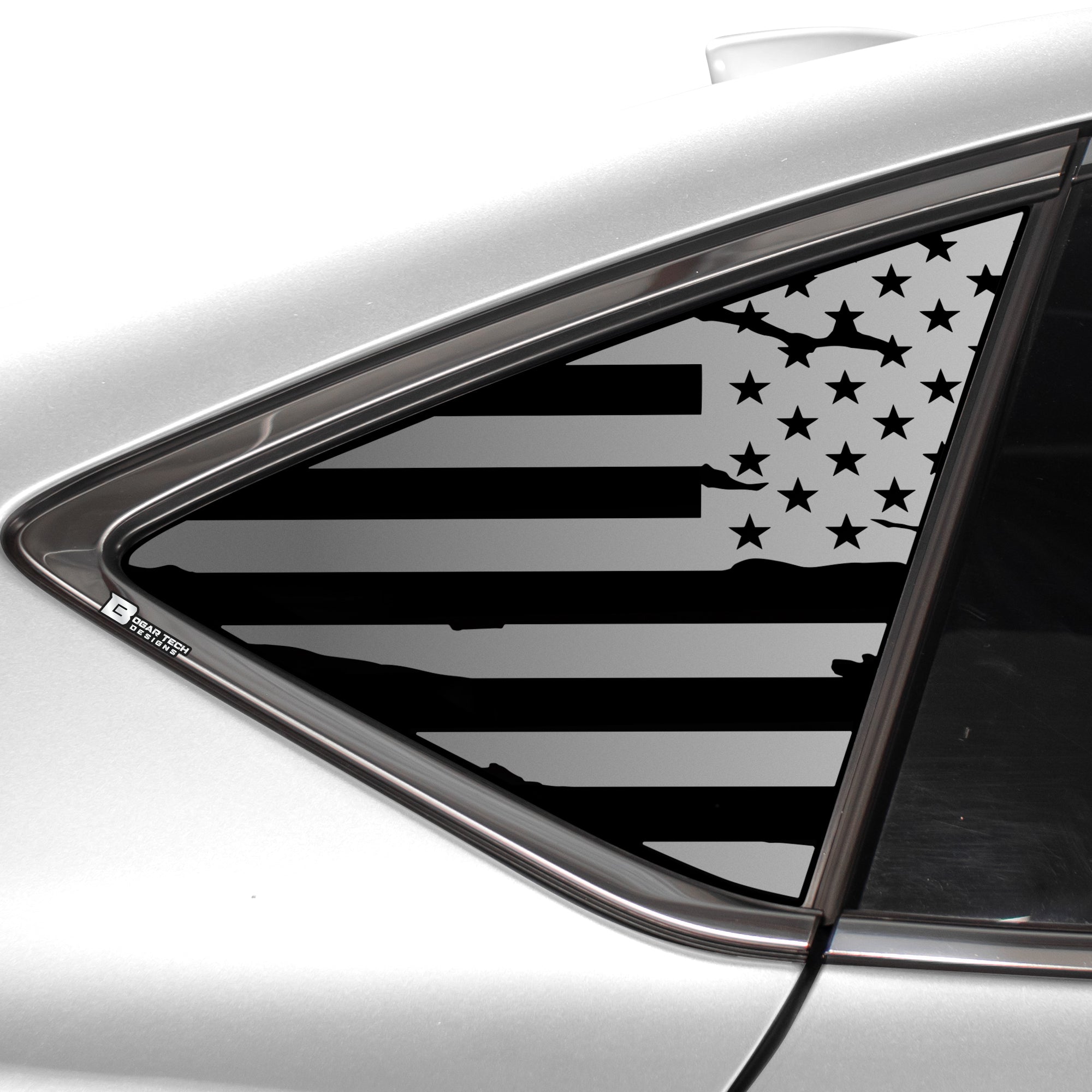 Quarter Window American Flag Vinyl Decal Stickers Fits Acura TLX 2021 - 2025 - Bogar Tech Designs