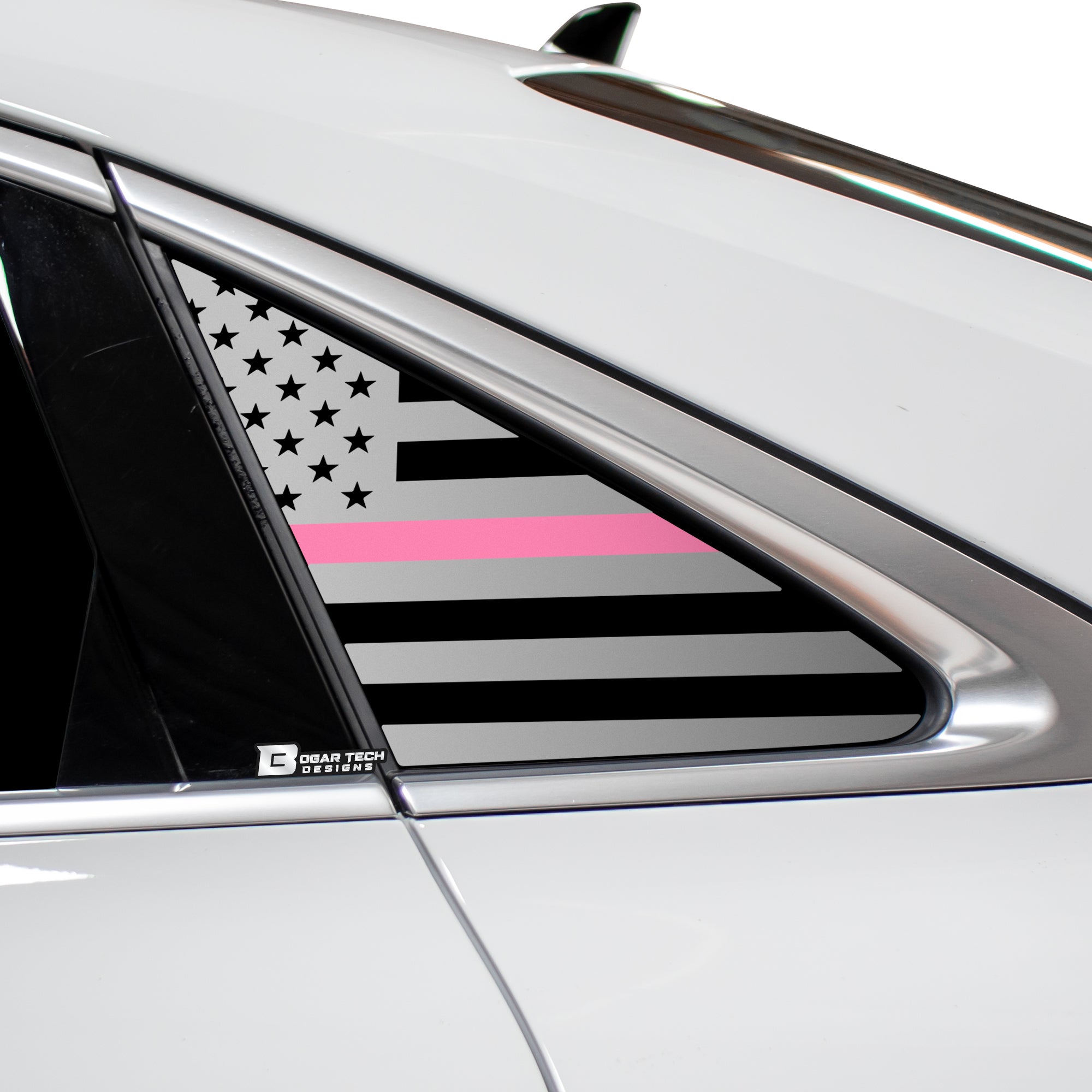 Quarter Window American Flag Vinyl Decal Stickers Fits Audi A3 R3 RS3 2022 - 2025 - Bogar Tech Designs