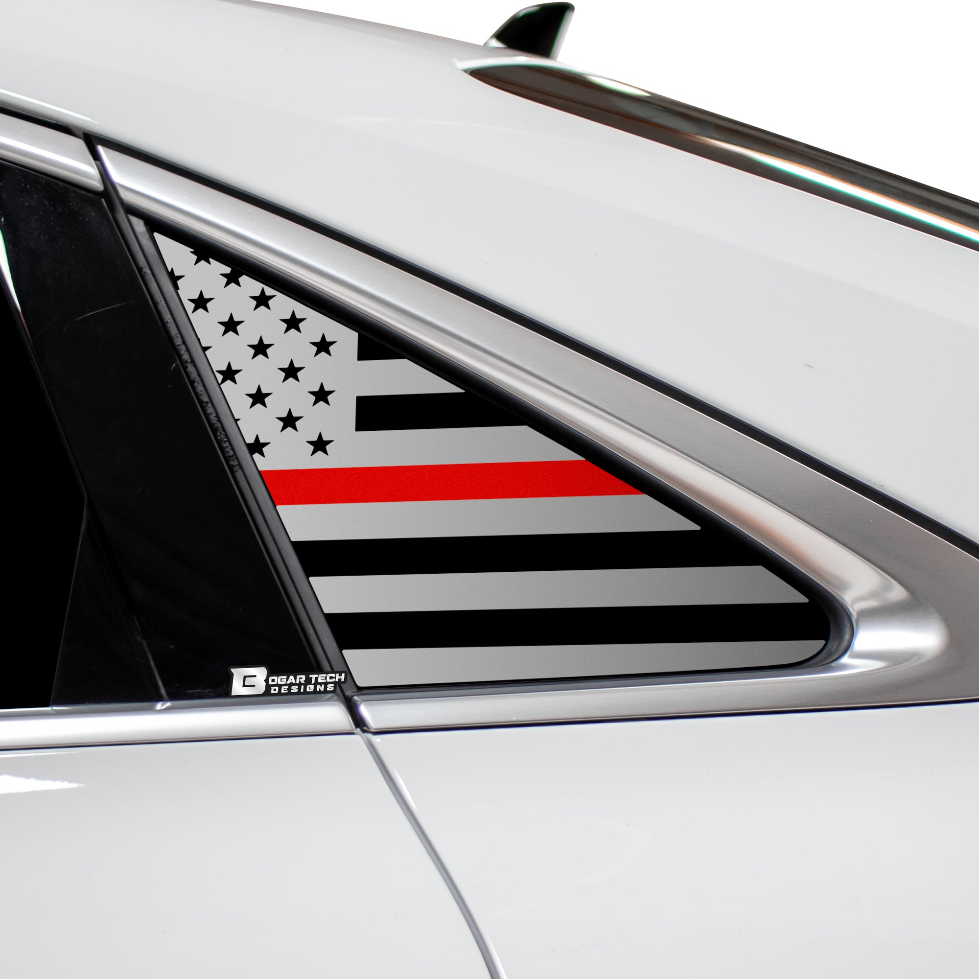 Quarter Window American Flag Vinyl Decal Stickers Fits Audi A3 R3 RS3 2022 - 2025 - Bogar Tech Designs
