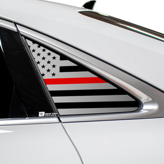 Buy thin-red-line Quarter Window American Flag Vinyl Decal Stickers Fits Audi A3 R3 RS3 2022-2024