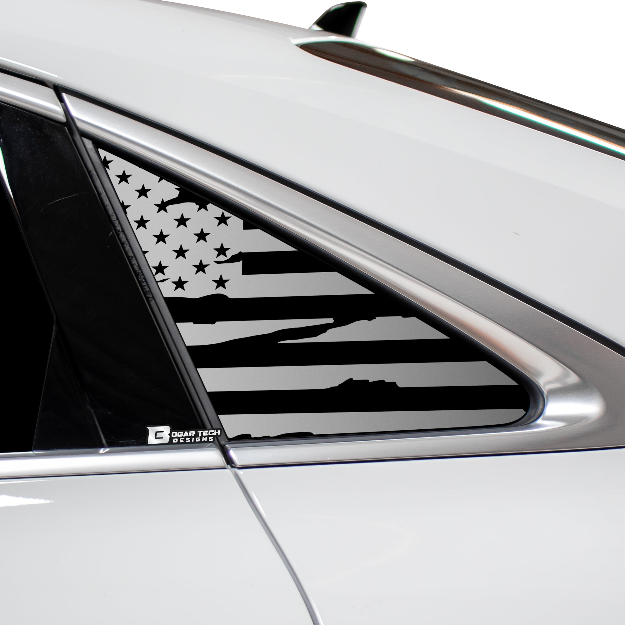 Quarter Window American Flag Vinyl Decal Stickers Fits Audi A3 R3 RS3 2022 - 2025 - Bogar Tech Designs