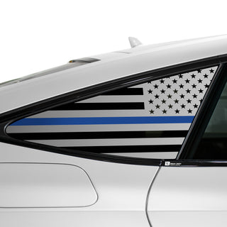 Buy thin-blue-line Quarter Window American Flag Vinyl Decal Stickers Fits Audi A7 & S7 Sportback 2019-2024