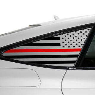 Buy thin-red-line Quarter Window American Flag Vinyl Decal Stickers Fits Audi A7 & S7 Sportback 2019-2024