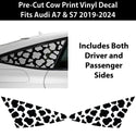 Animal Leopard Cheetah Cow Window Vinyl Decal Stickers Fits Audi A7 & S7 2019-2024