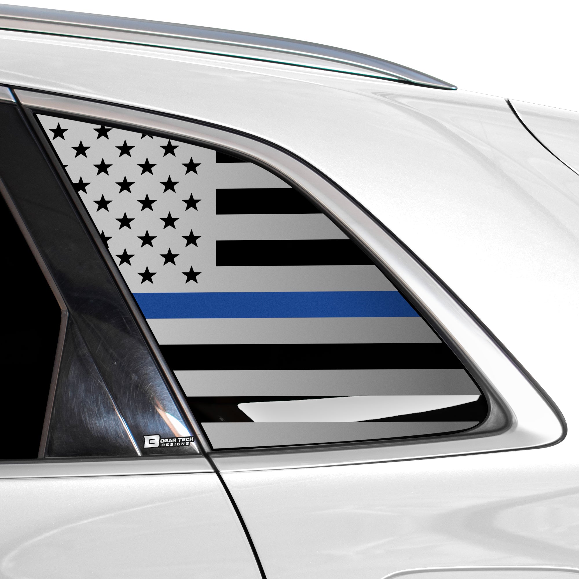 Quarter Window American Flag Vinyl Decal Stickers Fits Audi Q5 2018 - 2025 - Bogar Tech Designs