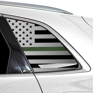 Buy thin-green-line Quarter Window American Flag Vinyl Decal Stickers Fits Audi Q5 2018-2023