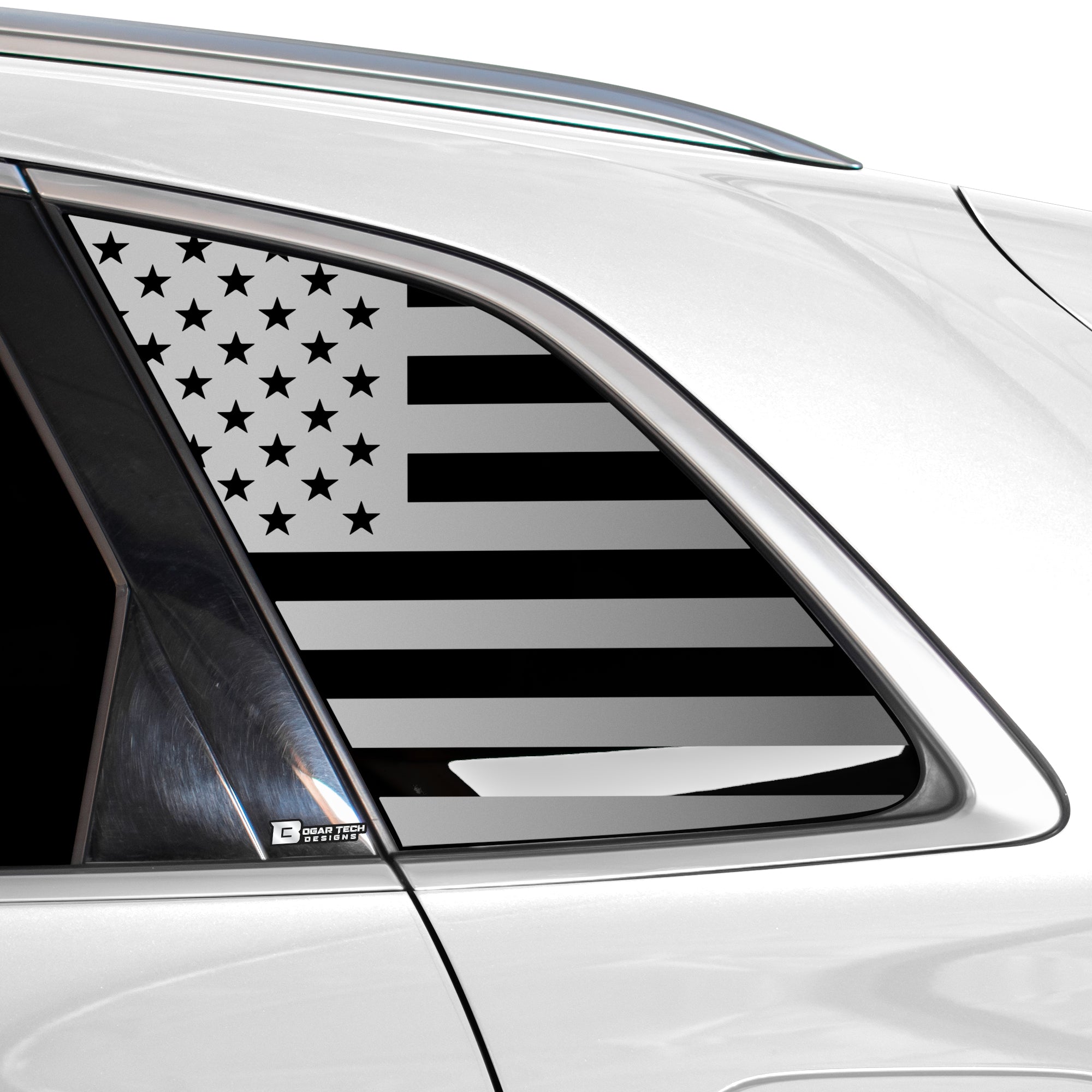 Quarter Window American Flag Vinyl Decal Stickers Fits Audi Q5 2018 - 2025 - Bogar Tech Designs