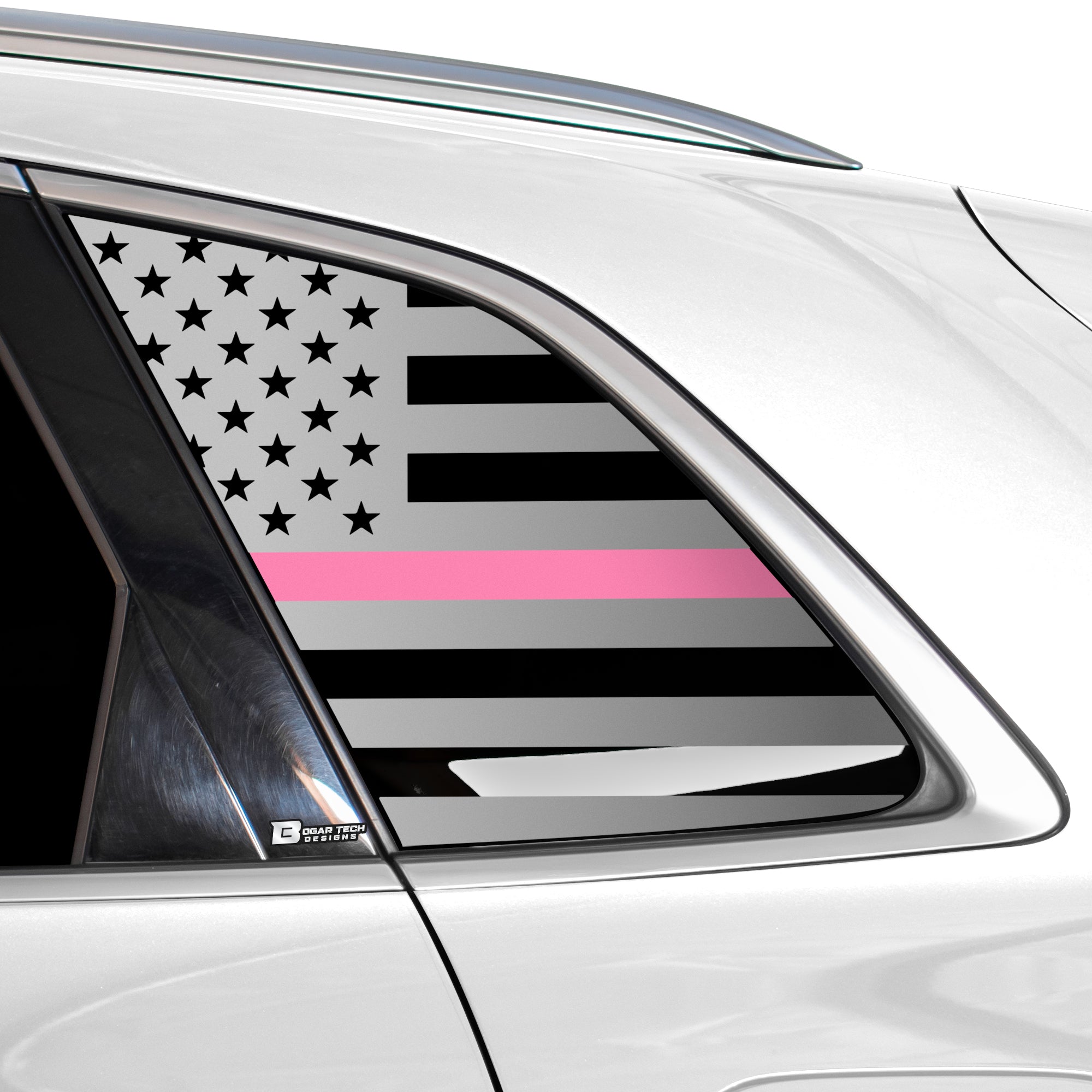 Quarter Window American Flag Vinyl Decal Stickers Fits Audi Q5 2018 - 2025 - Bogar Tech Designs