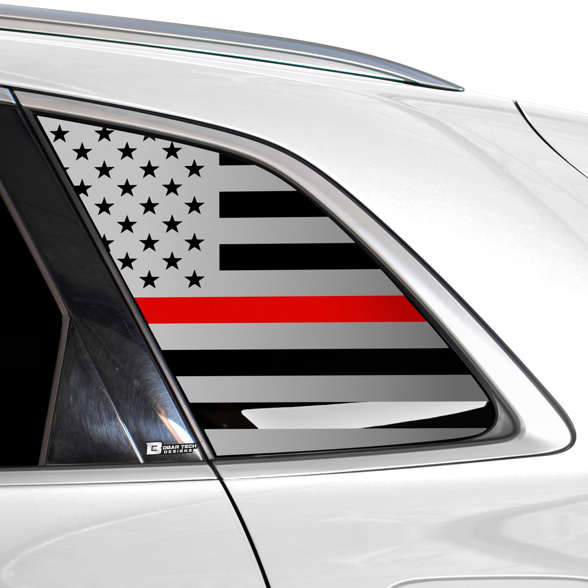 Quarter Window American Flag Vinyl Decal Stickers Fits Audi Q5 2018 - 2025 - Bogar Tech Designs