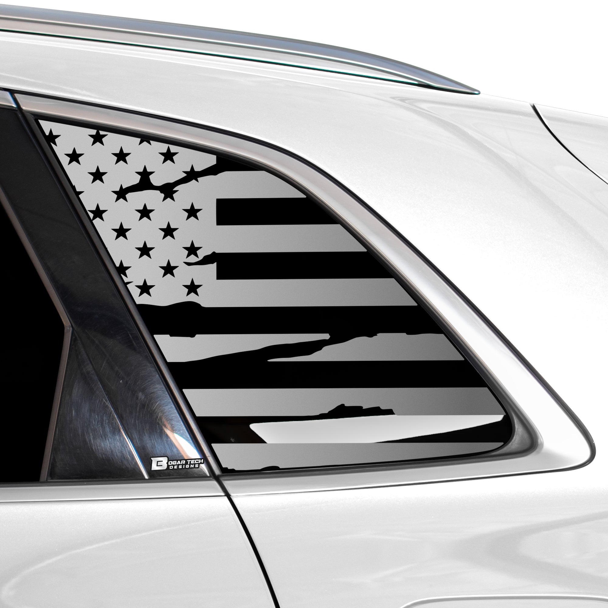 Quarter Window American Flag Vinyl Decal Stickers Fits Audi Q5 2018 - 2025 - Bogar Tech Designs