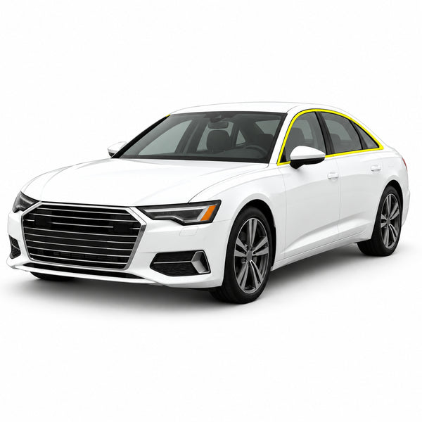 Audi A6 S6 2019-2025 Blackout Chrome Delete Kit – Precut Gloss Black Vinyl Overlays
