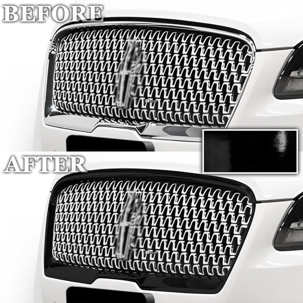 Vinyl Chrome Delete Grille Side Window Rear Blackout Decal Stickers Overlay Film Fits Lincoln MKZ