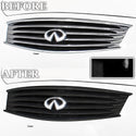 Vinyl Chrome Delete Front Grille Rear Bumper Blackout Decal Stickers Overlay Film Fits Infiniti G37 Coupe 2008-2013