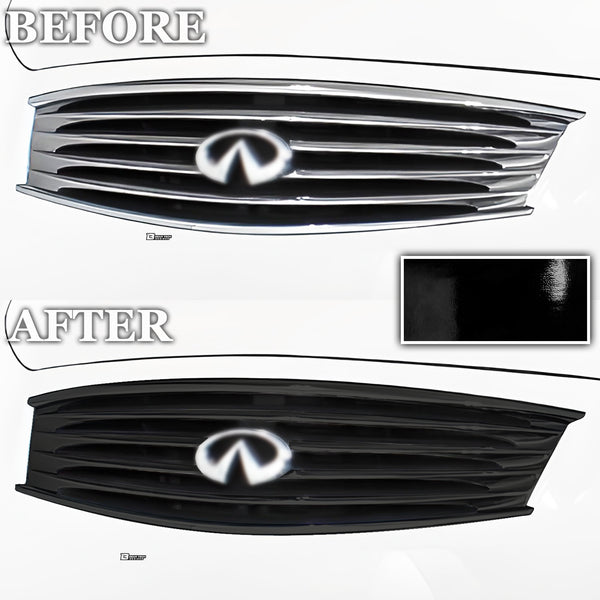 Vinyl Chrome Delete Front Grille Rear Bumper Blackout Decal Stickers Overlay Film Fits Infiniti G37 Coupe 2008-2013