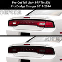 Full Headlight Taillight Precut Smoked PPF Tint Kit Film Overlay Fits Dodge Charger 2011-2014