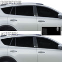 Vinyl Chrome Delete Wheel Rim Grille Side Window Rear Blackout Decal Stickers Overlay Film Fits Toyota Rav4