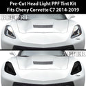 Full Headlight Taillight Precut Smoked PPF Tint Kit Film Overlay Fits Chevy Corvette C7 2014-2019