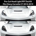 Full Headlight Taillight Precut Smoked PPF Tint Kit Film Overlay Fits Chevy Corvette C7 2014-2019