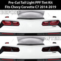 Full Headlight Taillight Precut Smoked PPF Tint Kit Film Overlay Fits Chevy Corvette C7 2014-2019