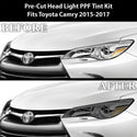 Full Headlight Taillight Precut Smoked PPF Tint Kit Film Overlay Fits Toyota Camry 2015-2017