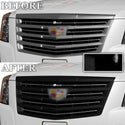 Vinyl Chrome Delete Grille Side Window Rear Blackout Decal Stickers Overlay Film Fits Cadillac Escalade 2015-2020