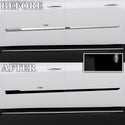 Vinyl Chrome Delete Grille Side Window Rear Blackout Decal Stickers Overlay Film Fits Cadillac Escalade 2015-2020