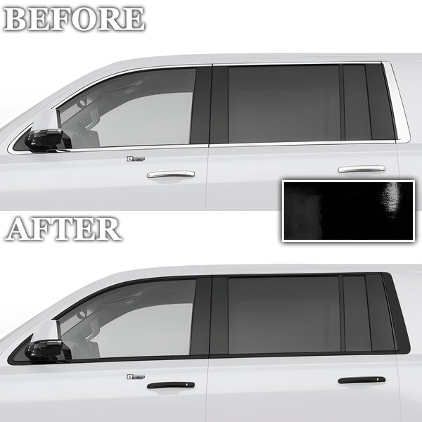 Vinyl Chrome Delete Grille Side Window Rear Blackout Decal Stickers Overlay Film Fits Cadillac Escalade 2015-2020