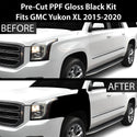 Fits GMC Yukon XL 2015-2020 Precut Premium Gloss Black Carbon Fiber Fender Paint Protection Film PPF Decal Film Kit Cover