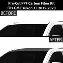 Fits GMC Yukon XL 2015-2020 Precut Premium Gloss Black Carbon Fiber Roof Paint Protection Film PPF Decal Film Kit Cover