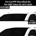 Fits GMC Yukon XL 2015-2020 Precut Premium Gloss Black Carbon Fiber Roof Paint Protection Film PPF Decal Film Kit Cover