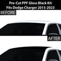 Fits Dodge Charger 2015-2023 Precut Premium Gloss Black Carbon Fiber Roof Paint Protection Film PPF Decal Film Kit Cover